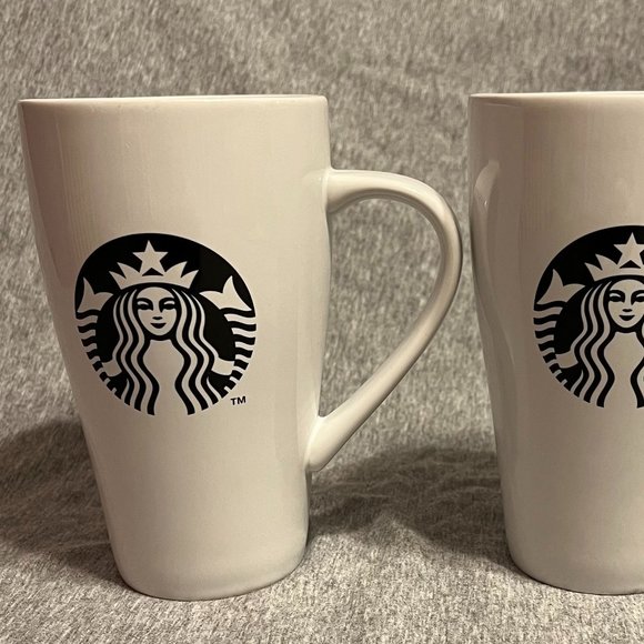 Starbucks 2014 Black Mermaid 18 oz Coffee Mug Set of 2